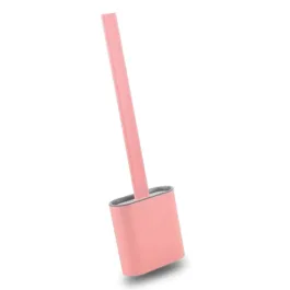 1410L SILICONE TOILET BRUSH/ FLEXIBLE SOFT BRISTLE BRUSH WITH QUICK DRY HOLDER CLEANING BRUSH FOR TOILET ACCESSORIES ( WITHOUT STICKER & BOX )