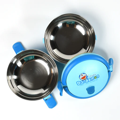 2873A DORAEMON 2LAYER LUNCH BOX STEEL HIGH QUALITY 2 LAYER TIFFIN BOX FOR HOME , OFFICE & SCHOOL USE - Image 3