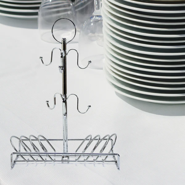 5171 Cup & Dish Steel Rack 40cm For Dining Table & Kitchen Use - Image 3