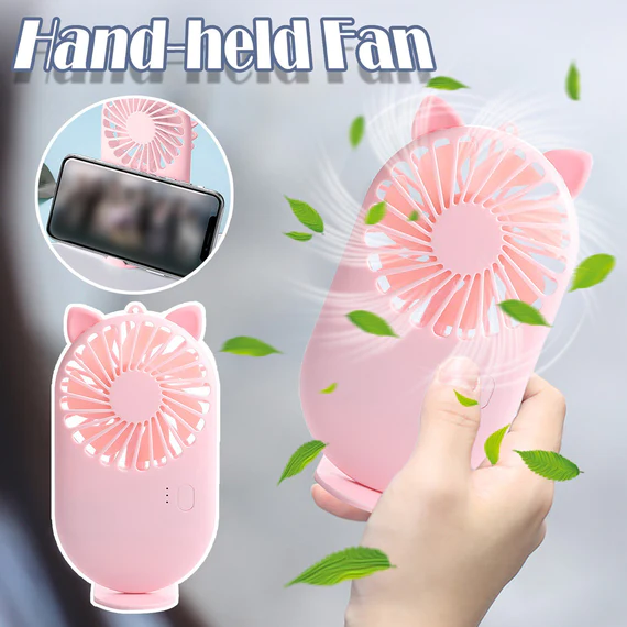 4830 HANDHELD FAN CREATIVE MINI FAN PERSONAL FAN USB FAN POCKET FAN WITH BRACKET TABLE PERSONAL FAN FOR DESKTOP MINI FAN MINI FANS PERSONAL FANS - Image 3