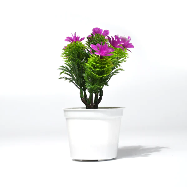 4950 Flower Pot Artificial Decoration Plant | Natural Look & Plastic Material For Home , Hotels , Office & Multiuse Pot - Image 4