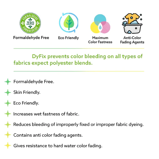 6414 DYFIX COLOR FIXER POUCH DYE FIXATIVE AGENT, FABRIC COLOUR FIXER, COLOR BINDER ( PKT OF 20 POUCH ) - Image 3