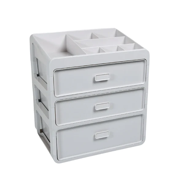 4808 3 Layer Multipurpose Plastic Storage Drawer Box organizer for Kitchen tools, Office Stationary, Jewellery, Cosmetics, Countertop Desktop Organizer - Image 4
