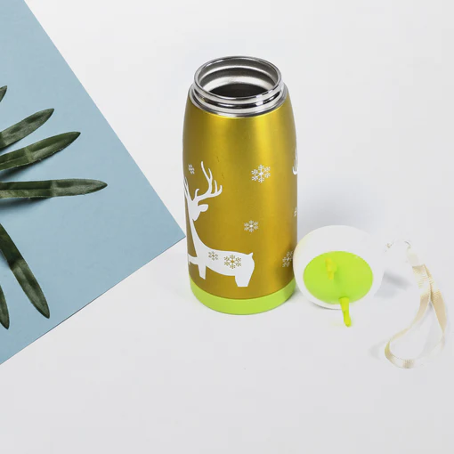 6792 STAINLESS STEEL UNIQUE DESIGN WATER BOTTLE DOUBLE WALL DRINKING BOTTLE HOT AND COLD VACCUM INSULATED LEAK-PROOF BOTTLE FOR TRAVELING, OFFICE, GYM & HOME USE ( 380 ML) - Image 6