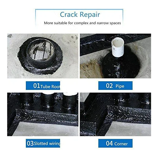1332 Waterproof Leak Filler Spray Rubber Flexx Repair & Sealant - Point to Seal Cracks Holes Leaks Corrosion More for Indoor Or Outdoor Use Black Paint (450 Ml) - Image 6