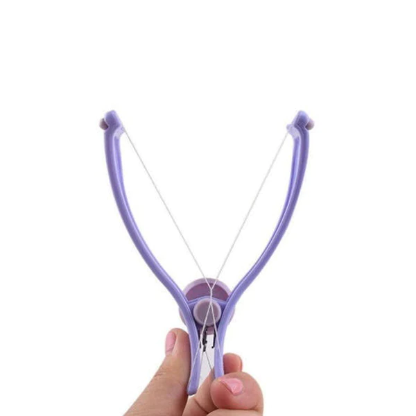 1214A Slique Painless Eyebrow, Upper Lips, Face and Body Hair Removal Threading Manual Tweezer Machine Shaver System Kit - Image 4