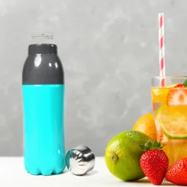 6411 PLASTIC INSULATED CAMPUS WATER BOTTLE DOUBLE WALL HOT & COLD PLASTIC BOTTLE FOR SCHOOL , OFFICE & MULTIUSE BOTTLE ( 500ML )