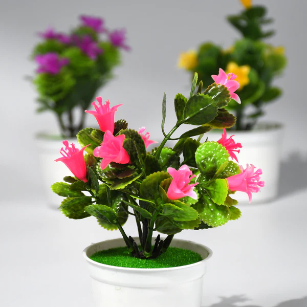 4950 Flower Pot Artificial Decoration Plant | Natural Look & Plastic Material For Home , Hotels , Office & Multiuse Pot - Image 6
