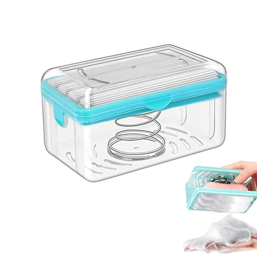 6296B 2-IN-1 PORTABLE SOAP ROLLER DISH & SOAP DISPENSER WITH ROLLER AND DRAIN HOLES, MULTIFUNCTIONAL SOAP HOLDER FOAMING SOAP BAR BOX FOR HOME, KITCHEN, BATHROOM - Image 2