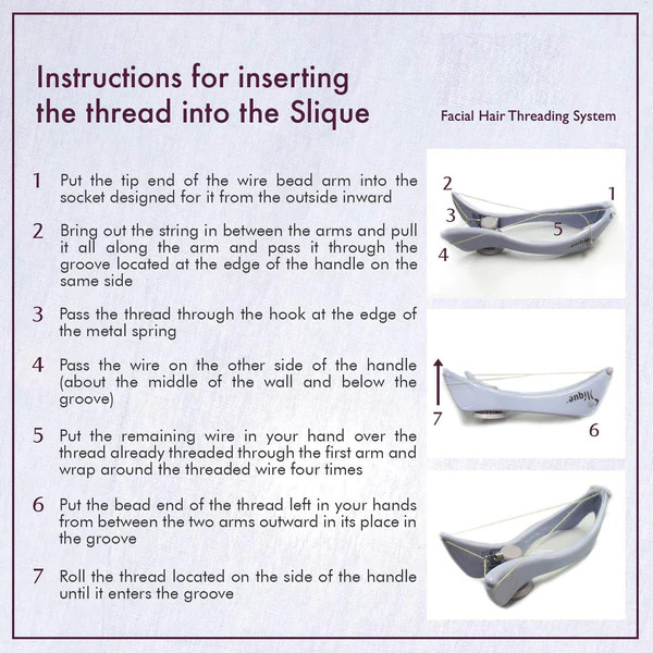 1214A Slique Painless Eyebrow, Upper Lips, Face and Body Hair Removal Threading Manual Tweezer Machine Shaver System Kit - Image 3