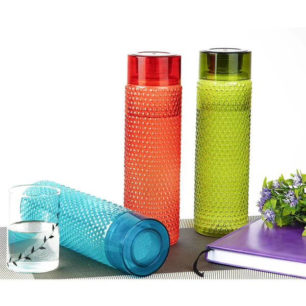 5270 Water Bottle Bubble Shape Designer Water Bottles for Fridge School College Use, Capacity 1000ml ( 3 pc ) - Image 7