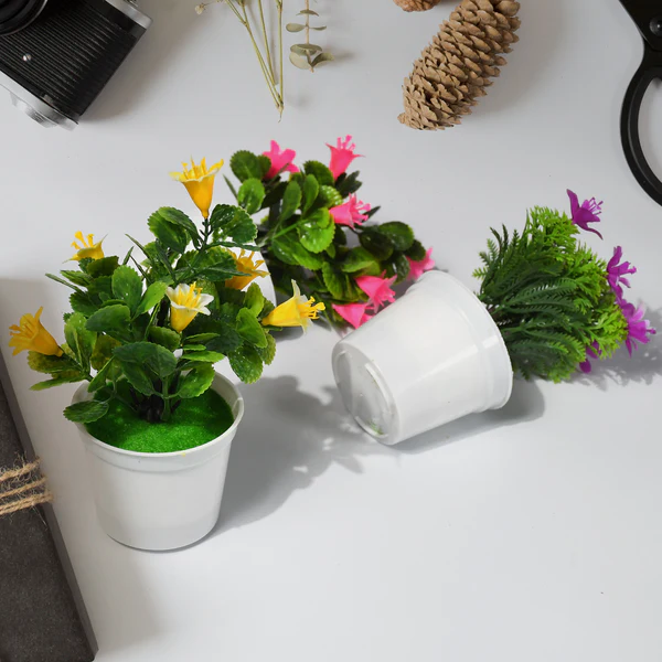 4950 Flower Pot Artificial Decoration Plant | Natural Look & Plastic Material For Home , Hotels , Office & Multiuse Pot - Image 7