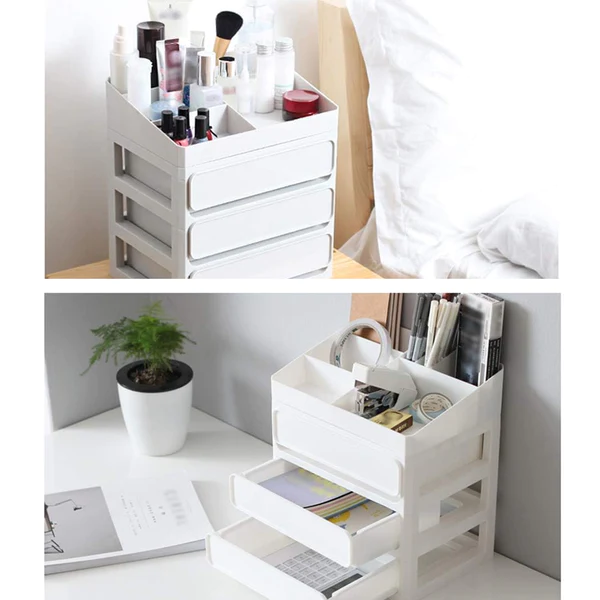 4808 3 Layer Multipurpose Plastic Storage Drawer Box organizer for Kitchen tools, Office Stationary, Jewellery, Cosmetics, Countertop Desktop Organizer - Image 6