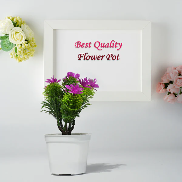 4950 Flower Pot Artificial Decoration Plant | Natural Look & Plastic Material For Home , Hotels , Office & Multiuse Pot - Image 8