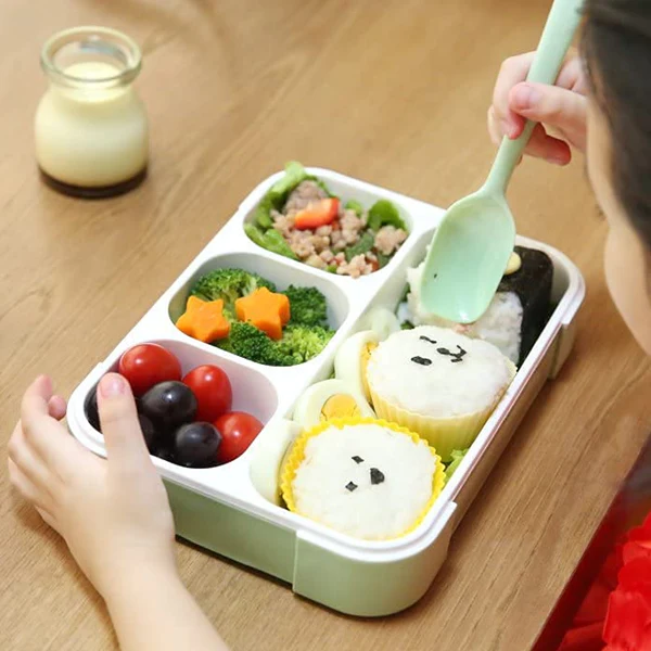 5212 Lunch Box 4 Compartment With Leak Proof Lunch Box For School & Office Use - Image 8