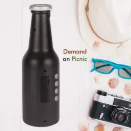 1289 BOTTLE SHAPE BLUETOOTH SPEAKER AND WEATHERPROOF ENHANCED WIRELESS USB RECHARGEABLE CALLING / FM / AUX / USB / SD CARD SUPPORT PORTABLE BLUETOOTH SPEAKER WITH RICH DEEP BASS