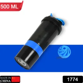1774 PROTEIN SHAKER BOTTLE|GYM|WATER BOTTLE WITH 2 STORAGE COMPARTMENT|BPA FREE| 500ML