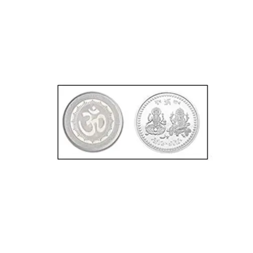 866 SILVER COLOUR COIN FOR GIFT & POOJA - Image 2