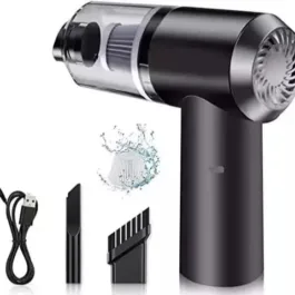 UV35 Portable High Power Car Vacuum Cleaner | USB Rechargeable Wireless Handheld Car Vacuum Cleaner and Smooth Design | Built in LED Light, Portable,Wet and Dry