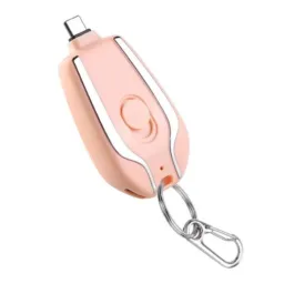 BZ18 New Small Portable Emergency Key Chain Power Bank Mini 1500mah Fast Finger Key Power Bank Keychain Power Bank