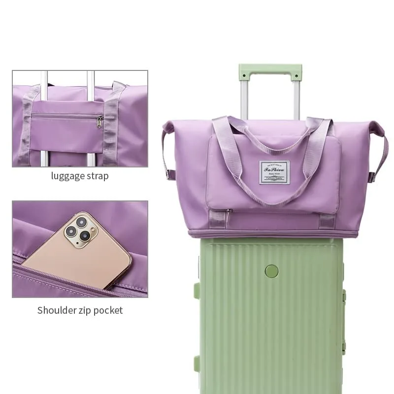 BZ23 Foldable Travel Duffle Bag for Women Lightweight Waterproof Luggage Bag for Travel (40 x 23 x 45cm) - Image 8