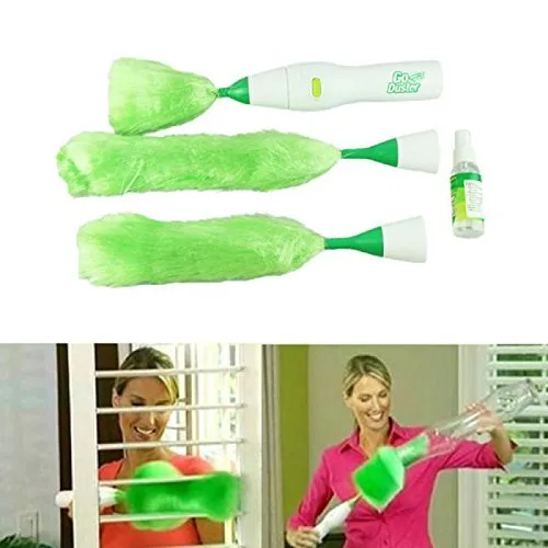 BZ10 Hand-Held, Sward Go Dust Electric Feather Spin Motorised Cleaning Brush Set Home Duster Feather Dust Cleaner Brush for Home, Office, Car - Image 3