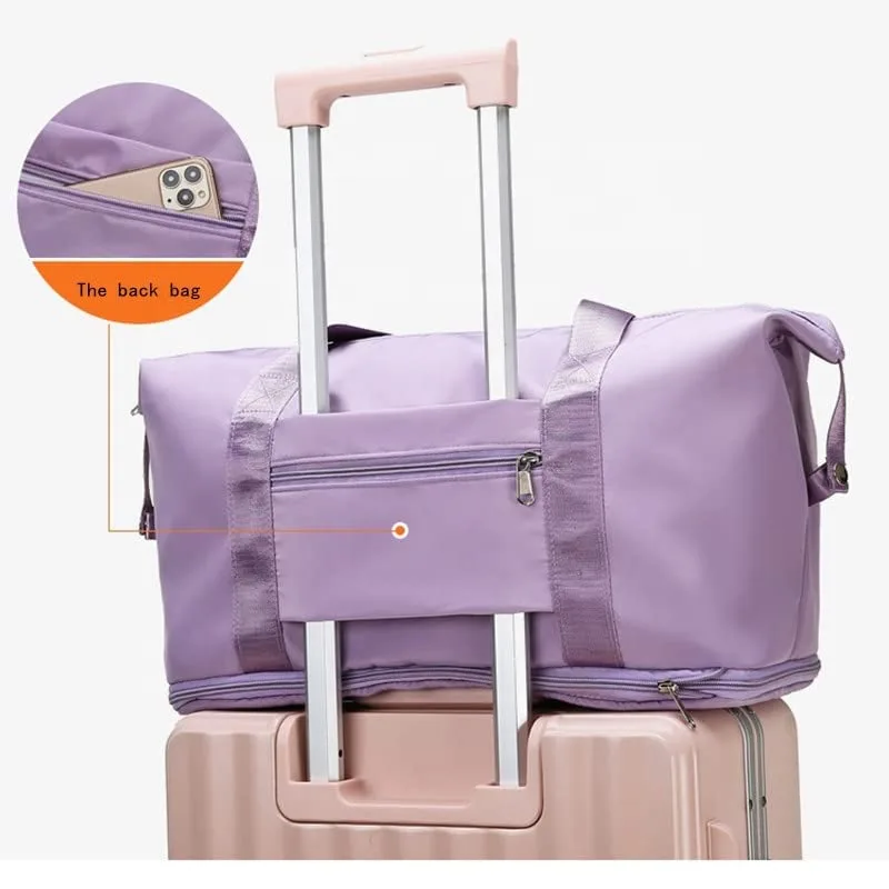 BZ23 Foldable Travel Duffle Bag for Women Lightweight Waterproof Luggage Bag for Travel (40 x 23 x 45cm) - Image 5
