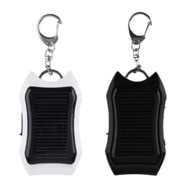 BZ17  Solar Keychain Flashlight Solar Charger Mobile Power Bank Energy Saving Charger/Battery Power Bank for Cellphone 1200 mAH