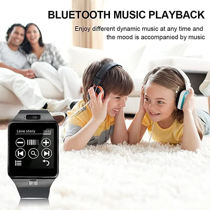 CS10 DZ09 Bluetooth Calling Smartwatch with Sim Call Support (ONLY – AIRTRL) HD Touch Display, 4G Support, Notification, Camera Smart Watch (Black) - Image 3