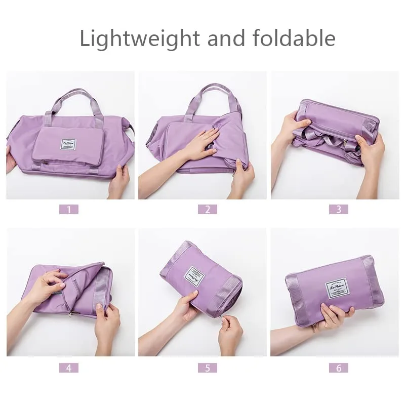 BZ23 Foldable Travel Duffle Bag for Women Lightweight Waterproof Luggage Bag for Travel (40 x 23 x 45cm) - Image 9