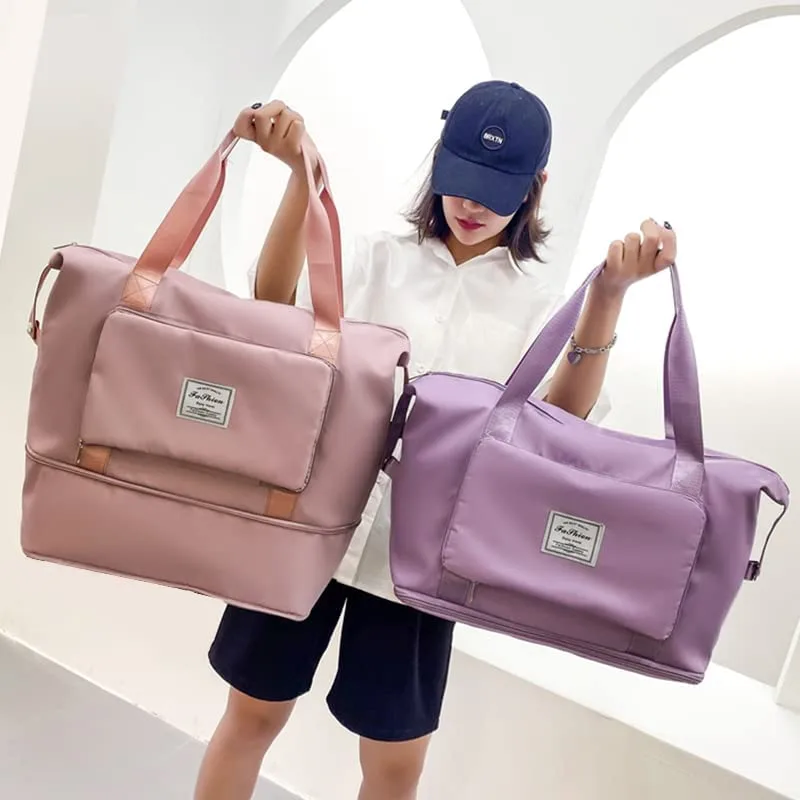 BZ23 Foldable Travel Duffle Bag for Women Lightweight Waterproof Luggage Bag for Travel (40 x 23 x 45cm) - Image 3