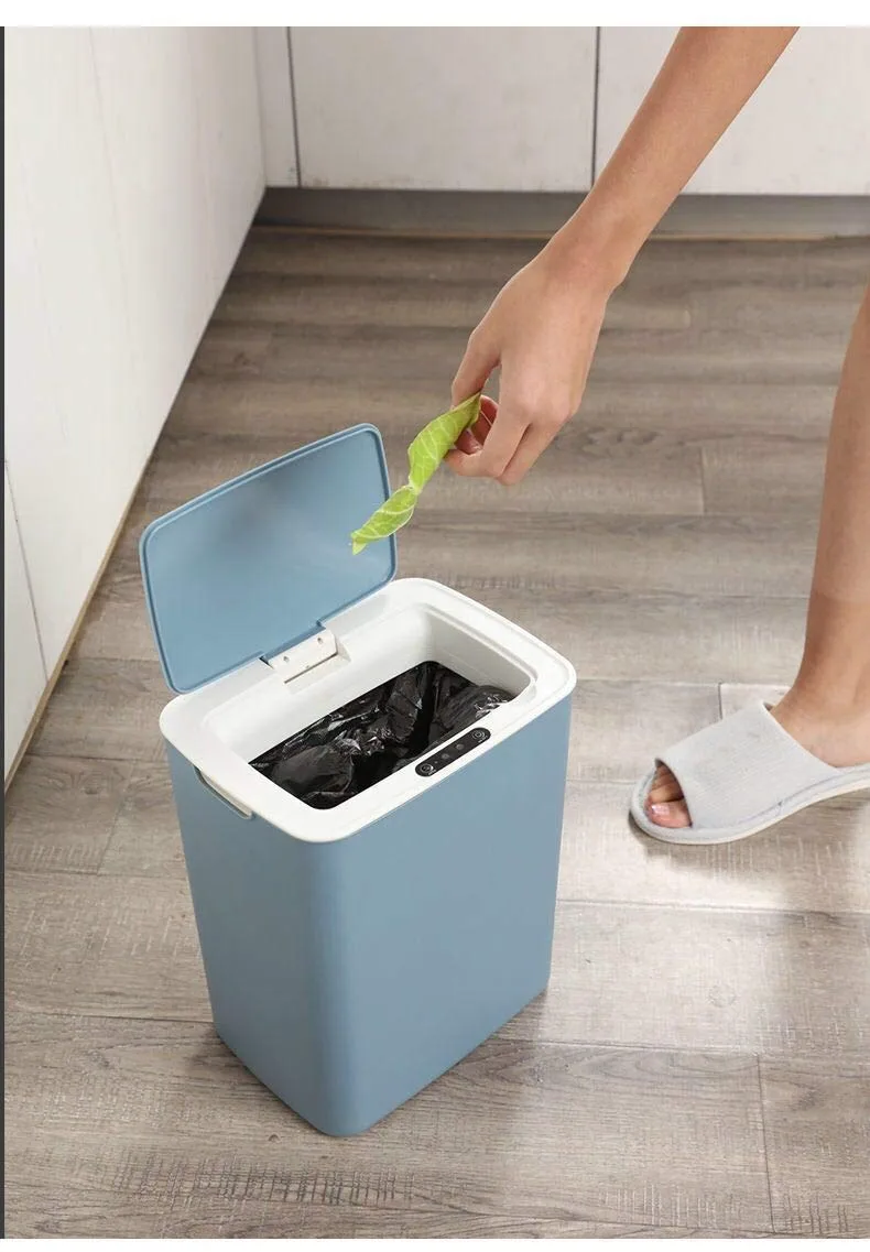 CS12 14L Automatic Sensor Dustbin Smart Sensor Trash Can Induction Waste Bin Rubbish Can Home Living Room Garbage Bucket