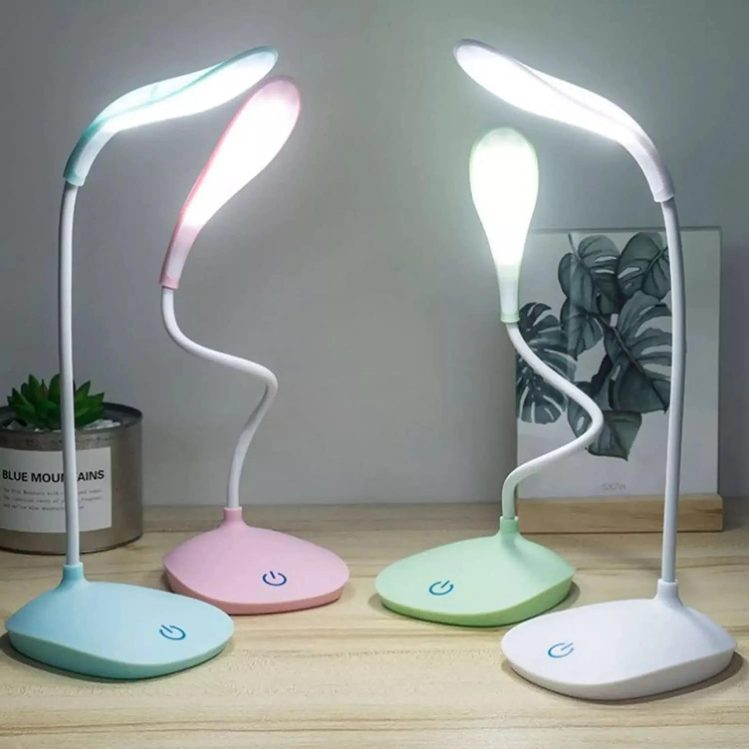 BZ02 Battery Operated Table Lamp for Study Led Light, Led Desk Light Touch Control Eye Caring, Desk Lamp for Work from Home, Portable Reading Light... - Image 2