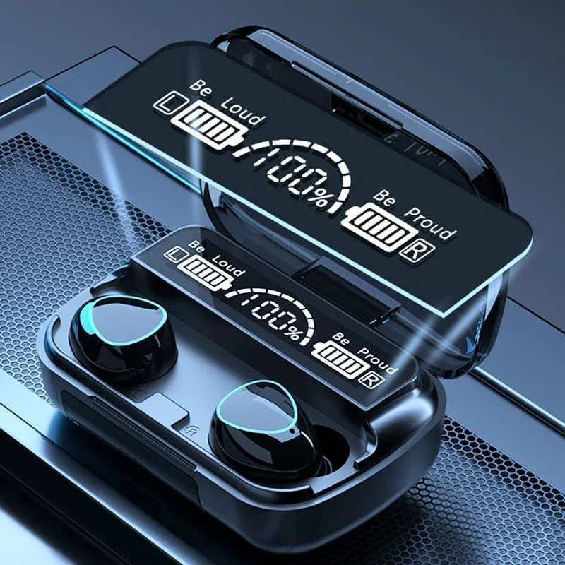 CS59 M10 TWS Wireless Earphone Touch Bluetooth Earplugs in The Ear Stereo Sport Headsets Noise Reduction Headphones with Digital Display Black - Image 3