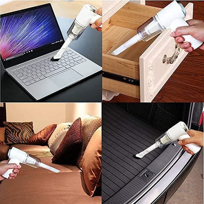 UV35 Portable High Power Car Vacuum Cleaner | USB Rechargeable Wireless Handheld Car Vacuum Cleaner and Smooth Design | Built in LED Light, Portable,Wet and Dry - Image 4