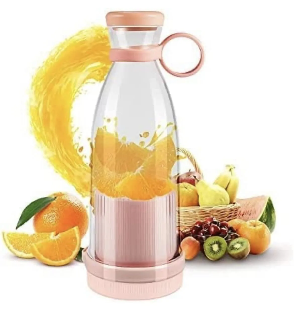 UV16  Portable USB Juicer Electric USB Juice Maker Mixer Bottle Blender Grinder Mixer,6 Blades Rechargeable Bottle, Shake Fruit & Vegetable, Juice Blender, Grinder for Home