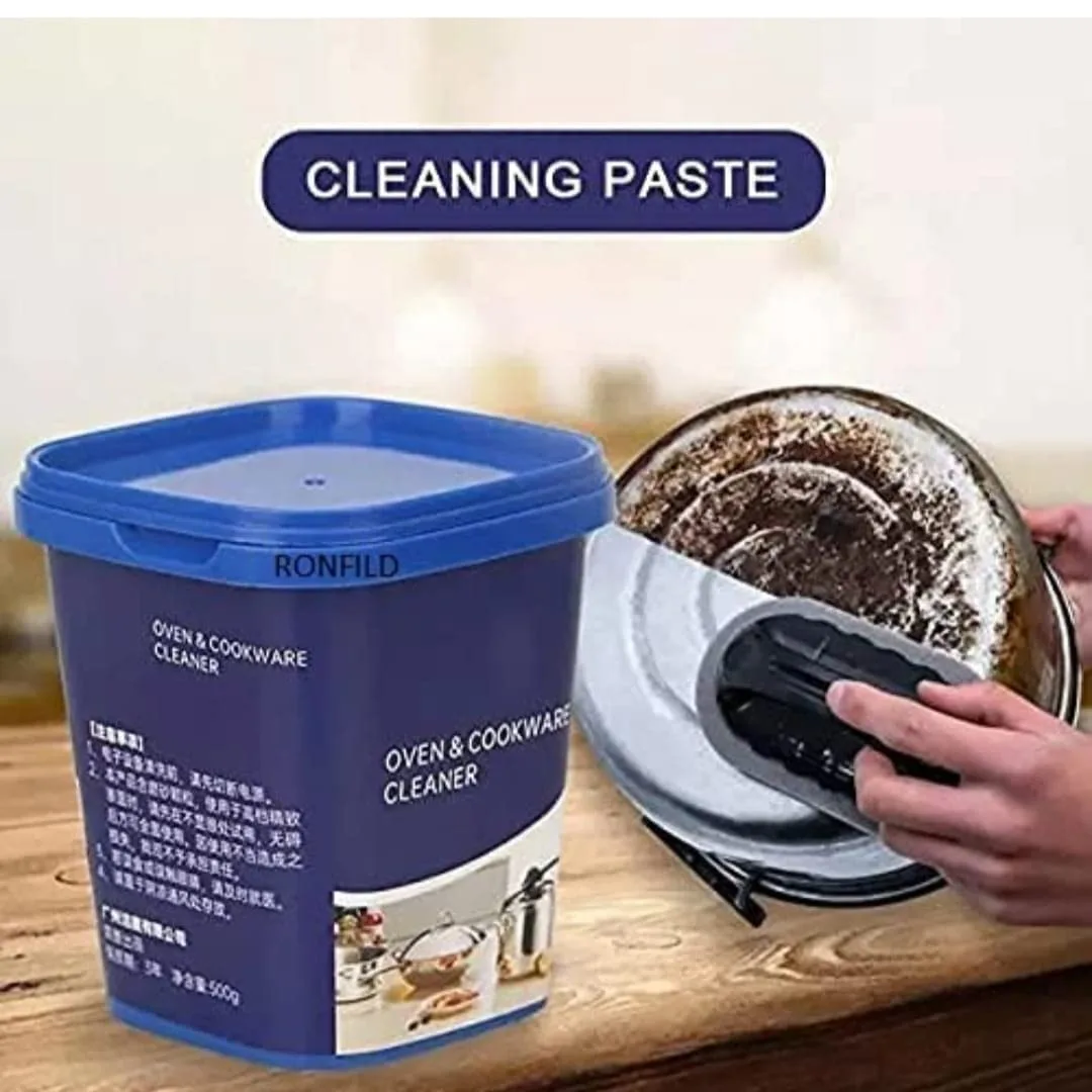 BZ13 Cream Boom Wash Stainless Steel Oven Cookware Cleaner for Removing Tough Stains Rust or Scale, Utensil cleaner for Burnt Marks Cleaner Paste for Pots... - Image 2