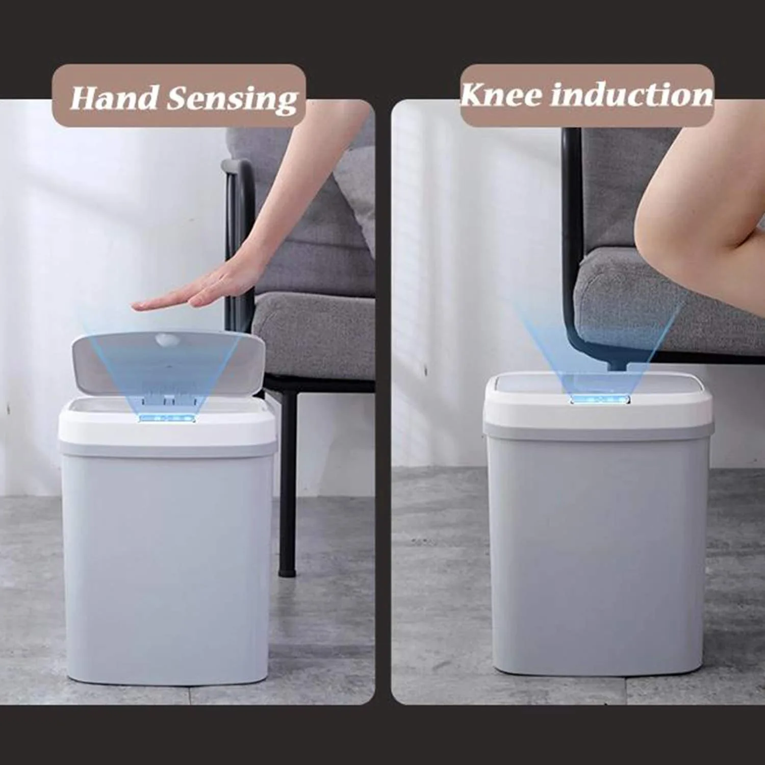 CS12 14L Automatic Sensor Dustbin Smart Sensor Trash Can Induction Waste Bin Rubbish Can Home Living Room Garbage Bucket - Image 3