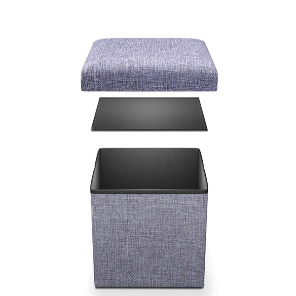 4986 Living Room Cube Shape Sitting Stool with Storage Box. Foldable Storage Bins Multipurpose Clothes, Books, and Toys Organizer with Cushion Seat (multicolor ) - Image 4