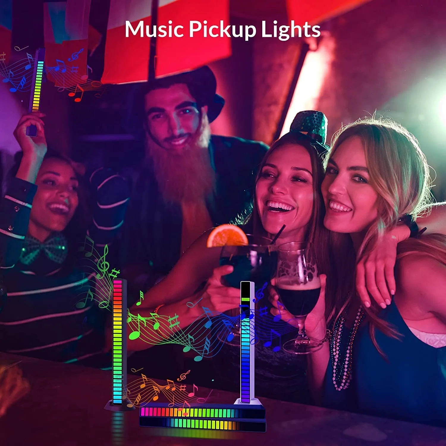 BZ07 GB Sound Control Light,Wireless Voice-Activated Pickup Music Rhythm Lights, Colorful LED Ambient Light,with 8 Modes Music Sync 32-Bit Audio Spectrum Light for Car,Gaming (1), Plastic - Image 6