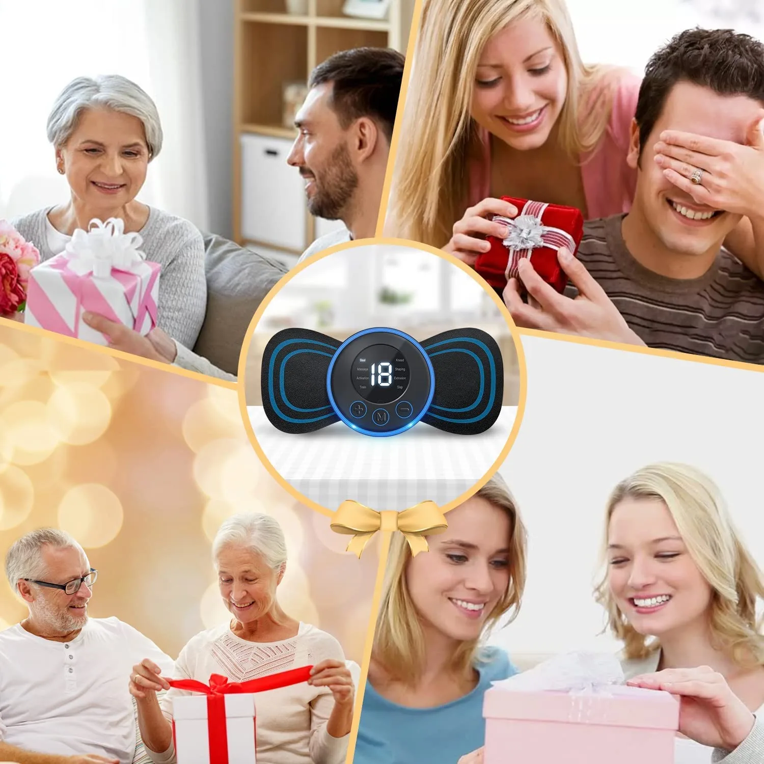 BZ16 Body Massager,Wireless Portable Neck Massager with 8 Modes and 19 Strength Levels Rechargeable Pain Relief EMS Massage Machine for Shoulder,Arms,Legs,Back Pain for Men and Women - Image 5