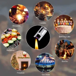 BZ04 Electric Lighter for Candles Rechargeable Electric Gas Lighter/Plasma Lighter Flameless Windproof USB lighter 360deg Flexible Neck Arc lighter…