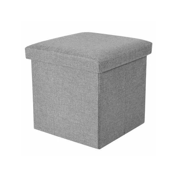 4986 Living Room Cube Shape Sitting Stool with Storage Box. Foldable Storage Bins Multipurpose Clothes, Books, and Toys Organizer with Cushion Seat (multicolor ) - Image 3