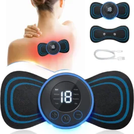 BZ16 Body Massager,Wireless Portable Neck Massager with 8 Modes and 19 Strength Levels Rechargeable Pain Relief EMS Massage Machine for Shoulder,Arms,Legs,Back Pain for Men and Women