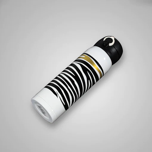 6797 ZEBRA PATTERN WATER BOTTLE HIGH QUALITY VACUUM BOTTLE DETACHABLE FOR DRIVING FOR READING FOR DAILY LIFE FOR CYCLING FOR GYM - Image 4