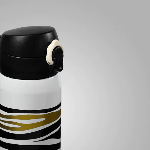 6797 ZEBRA PATTERN WATER BOTTLE HIGH QUALITY VACUUM BOTTLE DETACHABLE FOR DRIVING FOR READING FOR DAILY LIFE FOR CYCLING FOR GYM - Image 5
