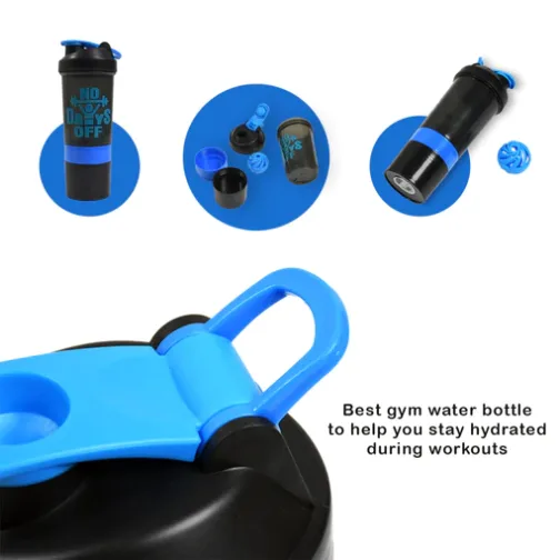 1774 PROTEIN SHAKER BOTTLE|GYM|WATER BOTTLE WITH 2 STORAGE COMPARTMENT|BPA FREE| 500ML - Image 5