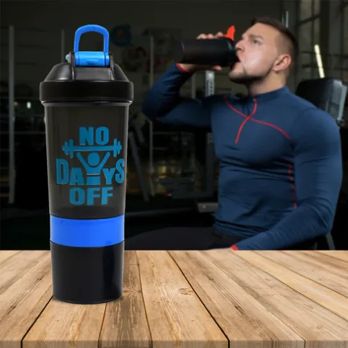 1774 PROTEIN SHAKER BOTTLE|GYM|WATER BOTTLE WITH 2 STORAGE COMPARTMENT|BPA FREE| 500ML - Image 6
