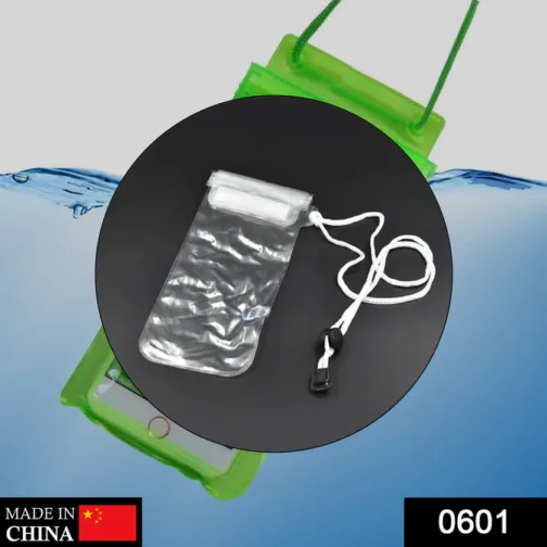 0601 WATERPROOF MOBILE POUCH (6.2 INCH , RANDOM COLOUR)