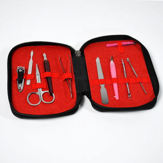 1268 MANICURE PEDICURE KIT STEEL KIT STAINLESS STEEL MANICURE KIT PROFESSIONAL GROOMING CARE TOOLS FOR MEN & WOMEN CARE (10 TOOL ) - Image 5